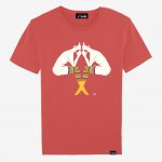 Tee-shirt Homme Hot Coral de Evelyne Axell « L’Entretien » imprimé en Belgique sur coton biologique et Fear Wear