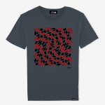 T-shirt Homme gris foncé en coton biologique de l’artiste belge Jean-Pierre Maury