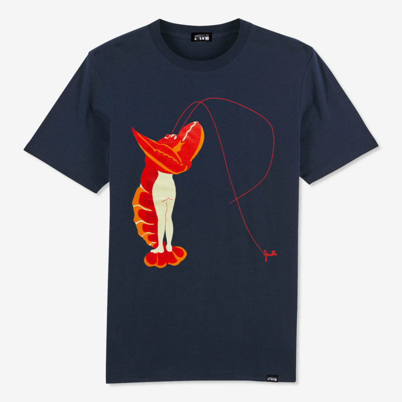 t-shirt 100% belge le homard amoureux coton bio